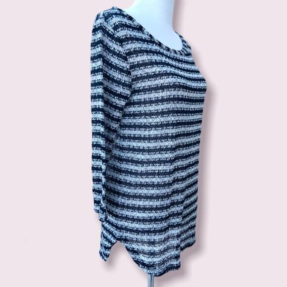 Splendid for Anthropologie Boatneck Knit Top NWT Metallic Stripe NEW - Picture 4 of 12